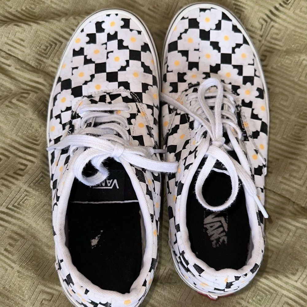 WOMEN'S VANS DOHENY CHECKER SKATE SHOES sz 6